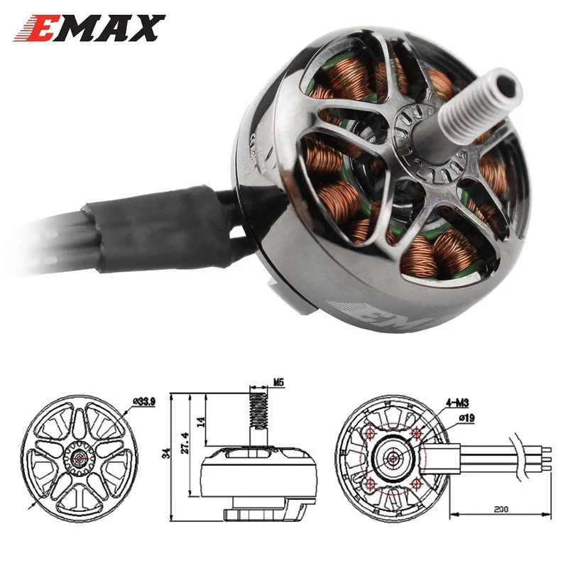 EMAX ECOII eco ii 2807 1300KV 6S/1500KV 5S/1700KV 4S Bürstenloser CW-Motor 6-7 Zoll Propeller für RC FPV Racing Drone Quadcopter Spielzeug