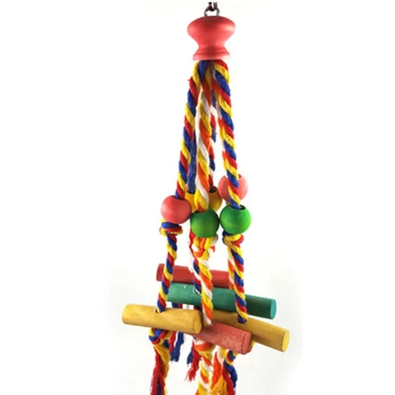 Kauspielzeug für Papageien, Baumwollseil, Vogelspielzeug, Beißbrücke, Vogelreißspielzeug, Nymphensittiche, Training, Hängeschaukeln, Vogelkäfigzubehör