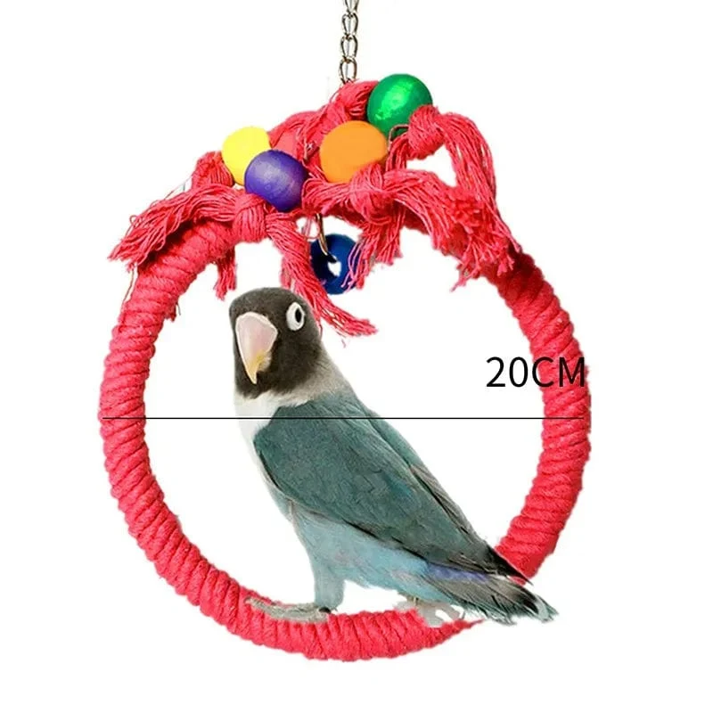Kauspielzeug für Papageien, Baumwollseil, Vogelspielzeug, Beißbrücke, Vogelreißspielzeug, Nymphensittiche, Training, Hängeschaukeln, Vogelkäfigzubehör