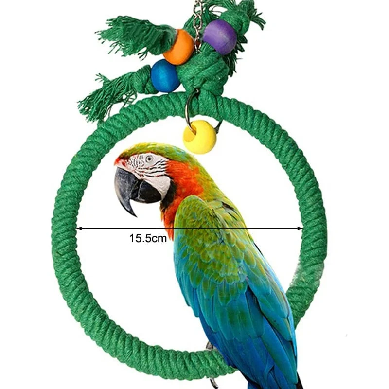 Kauspielzeug für Papageien, Baumwollseil, Vogelspielzeug, Beißbrücke, Vogelreißspielzeug, Nymphensittiche, Training, Hängeschaukeln, Vogelkäfigzubehör