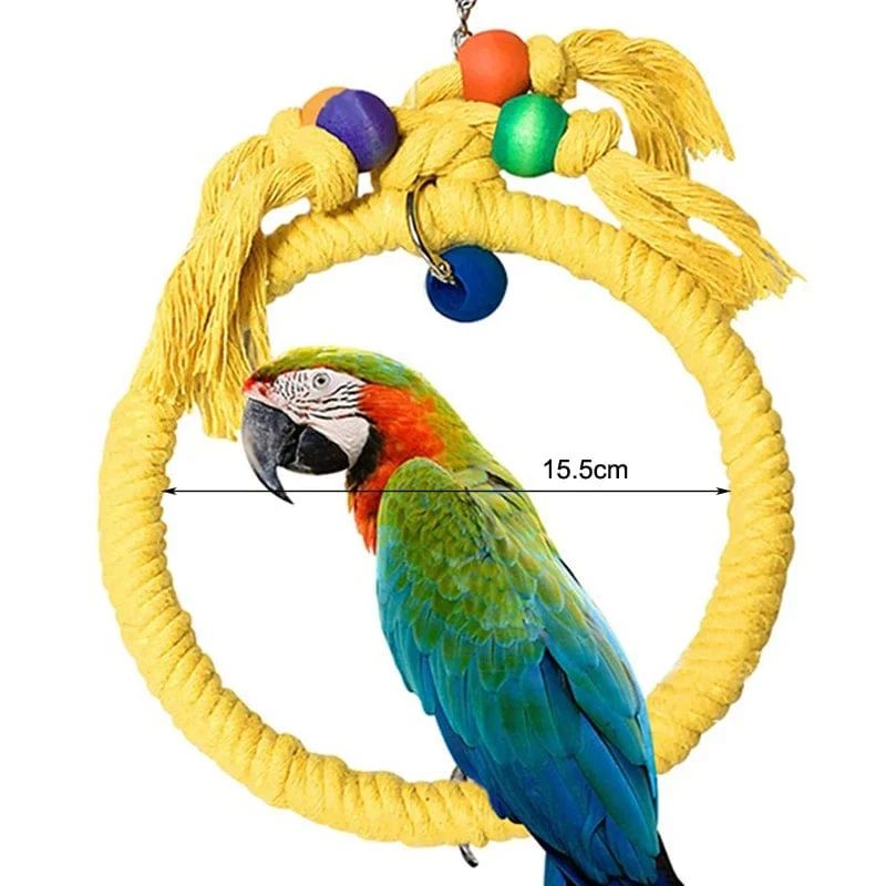 Kauspielzeug für Papageien, Baumwollseil, Vogelspielzeug, Beißbrücke, Vogelreißspielzeug, Nymphensittiche, Training, Hängeschaukeln, Vogelkäfigzubehör