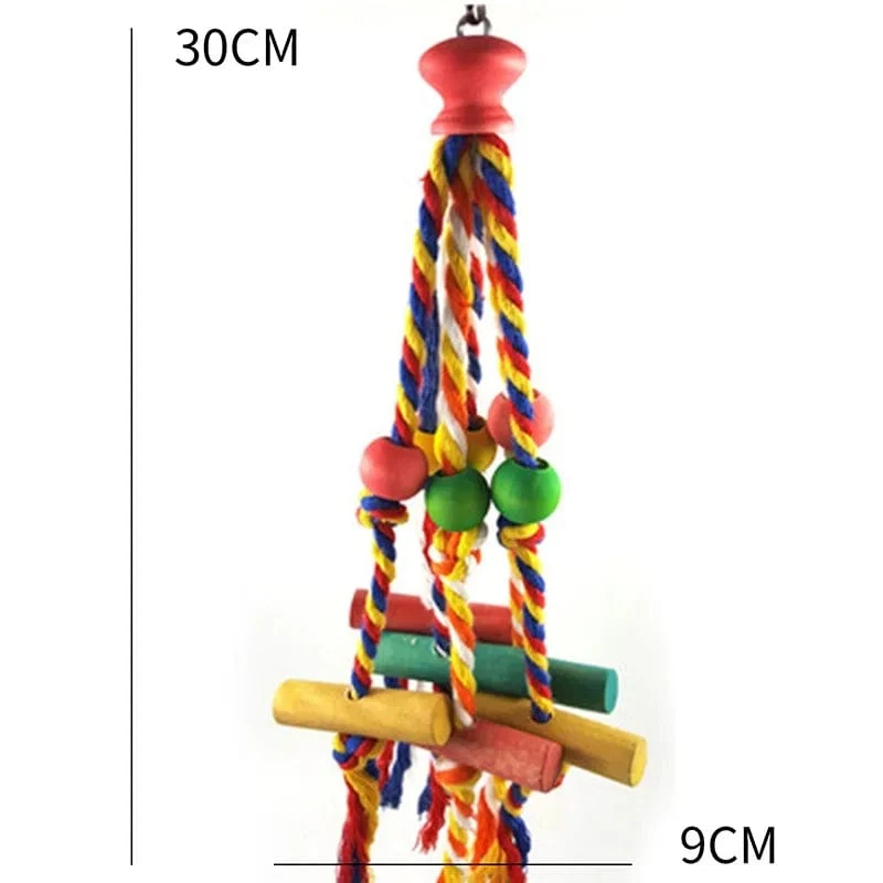 Kauspielzeug für Papageien, Baumwollseil, Vogelspielzeug, Beißbrücke, Vogelreißspielzeug, Nymphensittiche, Training, Hängeschaukeln, Vogelkäfigzubehör