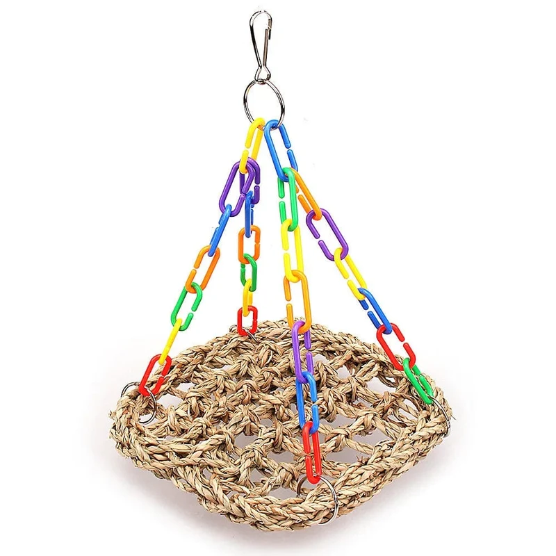 Kauspielzeug für Papageien, Baumwollseil, Vogelspielzeug, Beißbrücke, Vogelreißspielzeug, Nymphensittiche, Training, Hängeschaukeln, Vogelkäfigzubehör