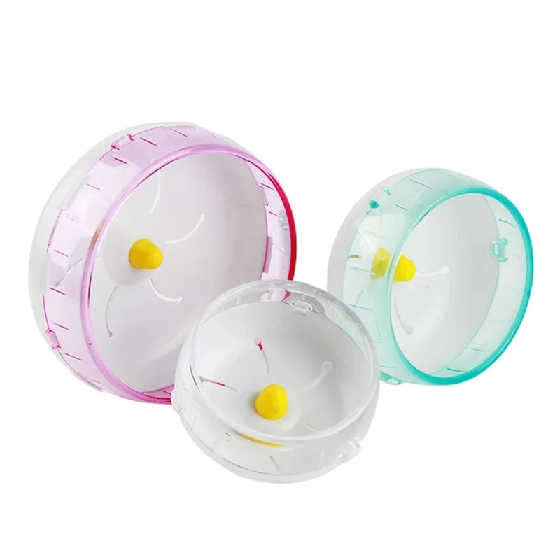 Laufrad für Hamster, 3 Größen, leises rotierendes Joggingrad für kleine Haustiere, Sportrad für kleine Haustiere, Spielzeug für Hamsterkäfige, Zubehör