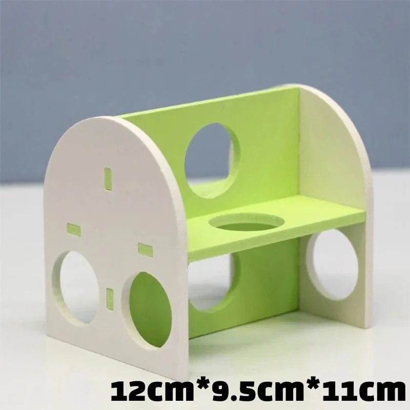 Hamsterspielzeug aus Holz, Regenbogenbrücke, Wippe, Schaukelspielzeug, Aktivität für Kleintiere, Kletterspielzeug, DIY-Zubehör für Hamsterkäfige