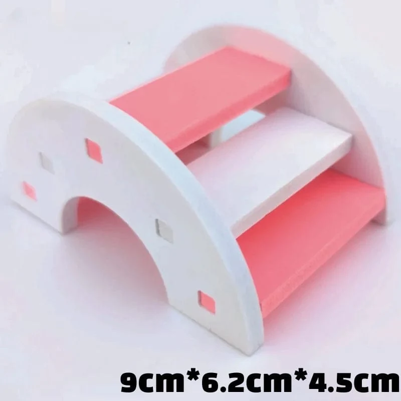 Hamsterspielzeug aus Holz, Regenbogenbrücke, Wippe, Schaukelspielzeug, Aktivität für Kleintiere, Kletterspielzeug, DIY-Zubehör für Hamsterkäfige