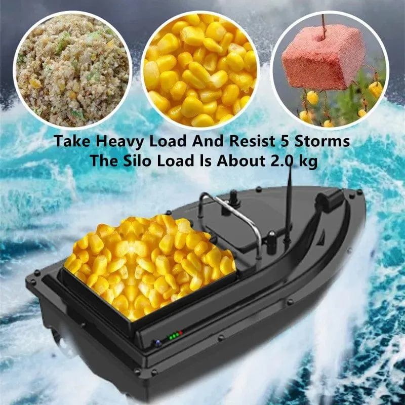 16GPS Nest Wasserdichtes Hochgeschwindigkeits-RC-Köderboot mit Fernbedienung, 2 kg Beladung, 500 m Festgeschwindigkeits-Kreuzfahrt, Nachtlicht, GPS-RC-Fischerboot