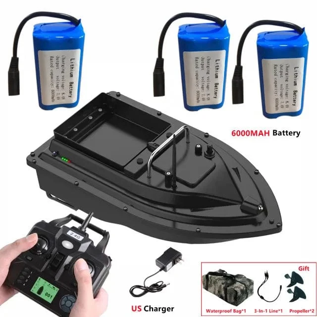 16GPS Nest Wasserdichtes Hochgeschwindigkeits-RC-Köderboot mit Fernbedienung, 2 kg Beladung, 500 m Festgeschwindigkeits-Kreuzfahrt, Nachtlicht, GPS-RC-Fischerboot
