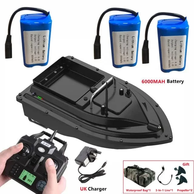 16GPS Nest Wasserdichtes Hochgeschwindigkeits-RC-Köderboot mit Fernbedienung, 2 kg Beladung, 500 m Festgeschwindigkeits-Kreuzfahrt, Nachtlicht, GPS-RC-Fischerboot