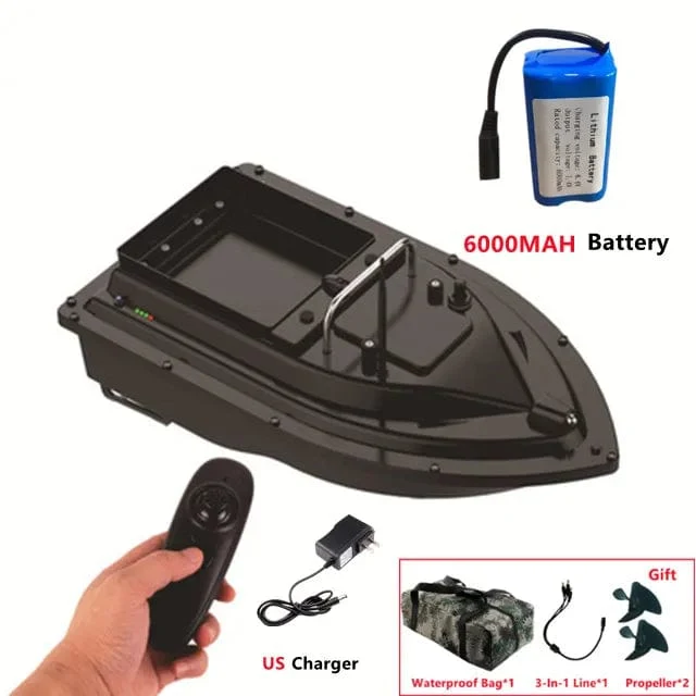 16GPS Nest Wasserdichtes Hochgeschwindigkeits-RC-Köderboot mit Fernbedienung, 2 kg Beladung, 500 m Festgeschwindigkeits-Kreuzfahrt, Nachtlicht, GPS-RC-Fischerboot