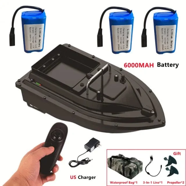 16GPS Nest Wasserdichtes Hochgeschwindigkeits-RC-Köderboot mit Fernbedienung, 2 kg Beladung, 500 m Festgeschwindigkeits-Kreuzfahrt, Nachtlicht, GPS-RC-Fischerboot