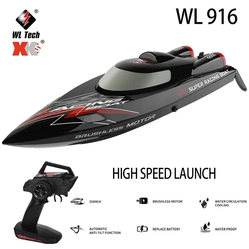 WLtoys WL916 WL915-A RC Boot 2.4 GHz 55 KM/H Bürstenlosen High Speed ​​Racing Schiff 2200 mAh Fernbedienung Schnellboot Spielzeug für Erwachsene