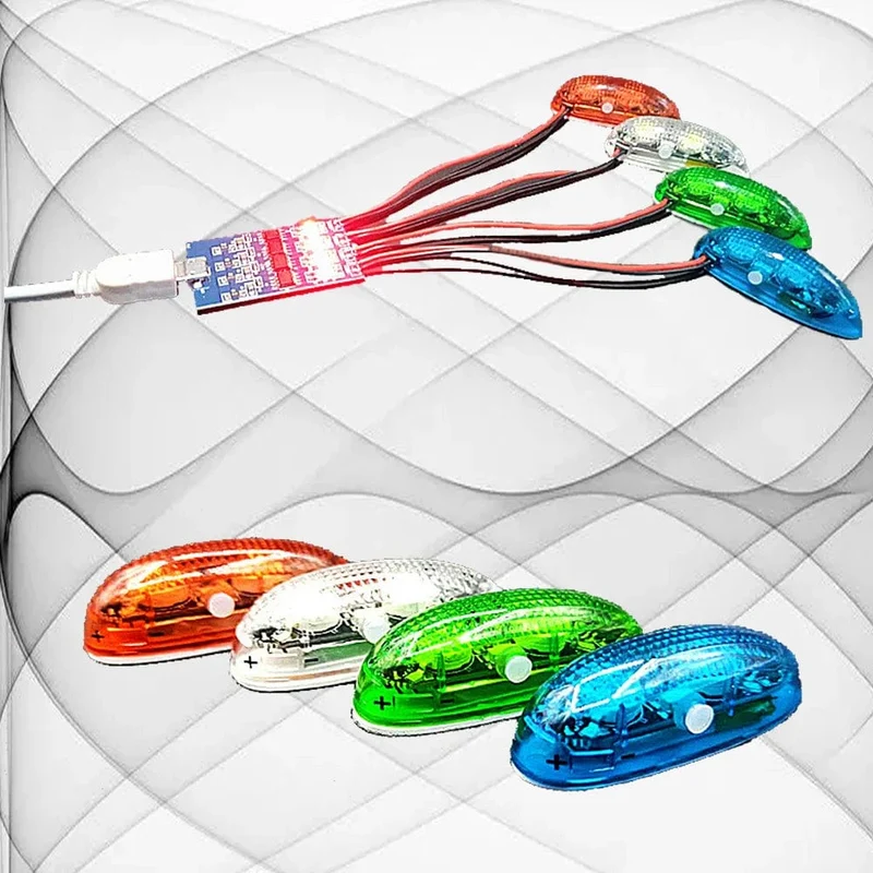 Wiederaufladbare ZMR Wireless Navigation Licht 1S 4 modi LED lichter für RC Flugzeug Hobby Flugzeug Drone Auto Boot Spielzeug teil