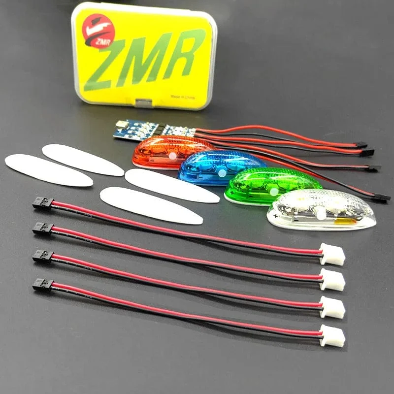 Wiederaufladbare ZMR Wireless Navigation Licht 1S 4 modi LED lichter für RC Flugzeug Hobby Flugzeug Drone Auto Boot Spielzeug teil