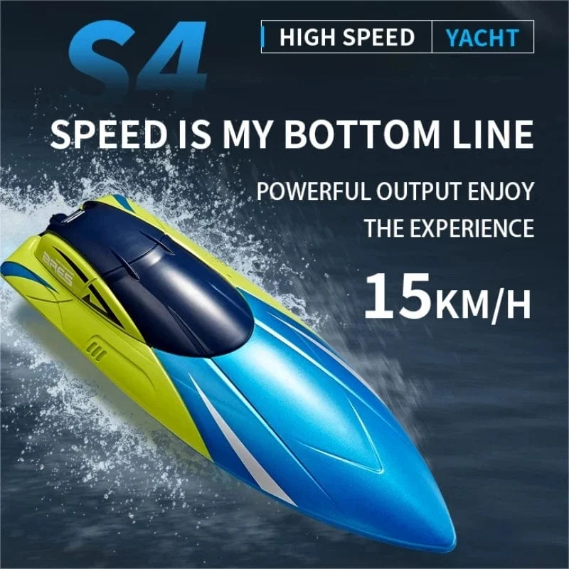 2.4G RC Boot S4 15 km/h Dual Motor Wasserdichtes Hochgeschwindigkeitsboot Sommer Outdoor Wasser Fernbedienung Schiff Spielzeug Geschenk für Jungen Mädchen