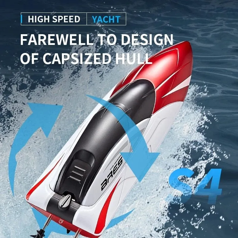 2.4G RC Boot S4 15 km/h Dual Motor Wasserdichtes Hochgeschwindigkeitsboot Sommer Outdoor Wasser Fernbedienung Schiff Spielzeug Geschenk für Jungen Mädchen