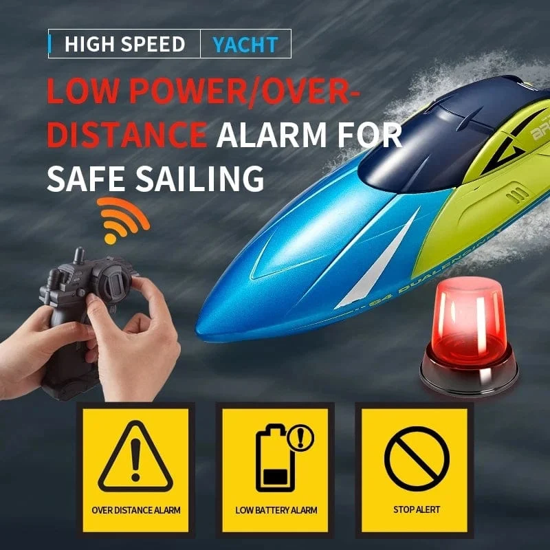 2.4G RC Boot S4 15 km/h Dual Motor Wasserdichtes Hochgeschwindigkeitsboot Sommer Outdoor Wasser Fernbedienung Schiff Spielzeug Geschenk für Jungen Mädchen
