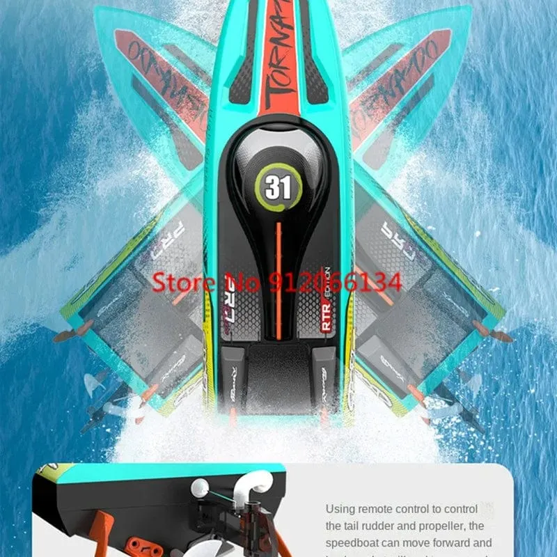 80 km/h bürstenloses RC-Schnellboot, doppellagig, wasserdicht, 48 cm, 200 m, RC-Rennboot, Kentern, Zurücksetzen, professionelles RC-Schnellboot, Spielzeug für Erwachsene