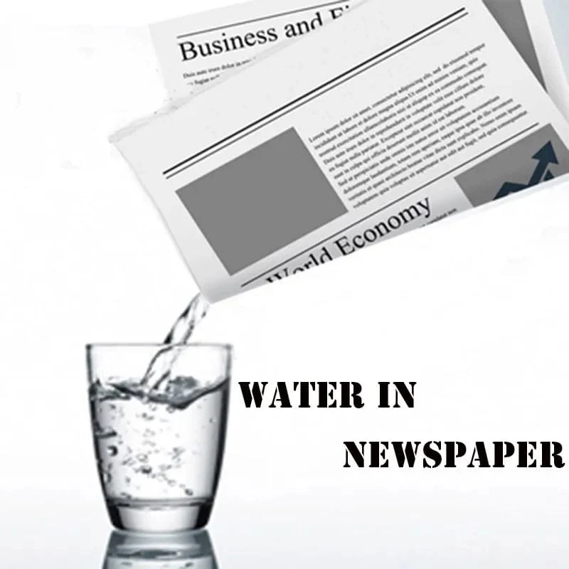 Wasser in der Zeitung trinken Zaubertricks Der Zeitungszauberer mit verstecktem Wasser Lustige Magia Bühnenillusionen Gimmicks Mentalismus-Requisiten