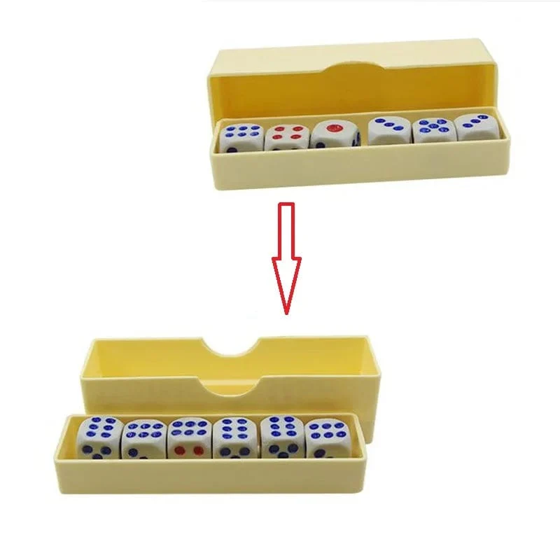 Vorhersagewürfel (normale Würfel), Zaubertricks, Nahaufnahme, sechs Würfel, Blitzwechsel, Magia, Mentalismus, Illusion, Gimmick, Requisiten, Spielzeug für Kinder