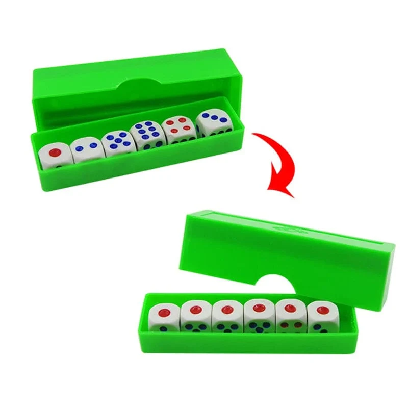 Vorhersagewürfel (normale Würfel), Zaubertricks, Nahaufnahme, sechs Würfel, Blitzwechsel, Magia, Mentalismus, Illusion, Gimmick, Requisiten, Spielzeug für Kinder