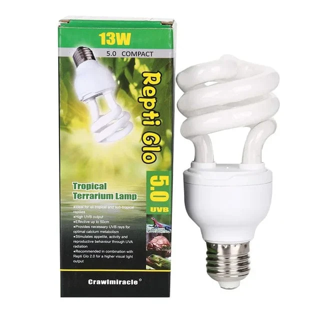 2021 Neue 5.0 10.0 UVB 13 W Reptilien Amphibien Schildkröte Eidechse Schlange Glühbirne Lampe Energiesparlampen Beleuchtung 220 V