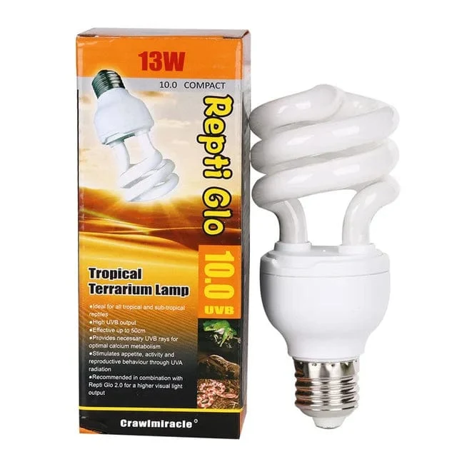 2021 Neue 5.0 10.0 UVB 13 W Reptilien Amphibien Schildkröte Eidechse Schlange Glühbirne Lampe Energiesparlampen Beleuchtung 220 V