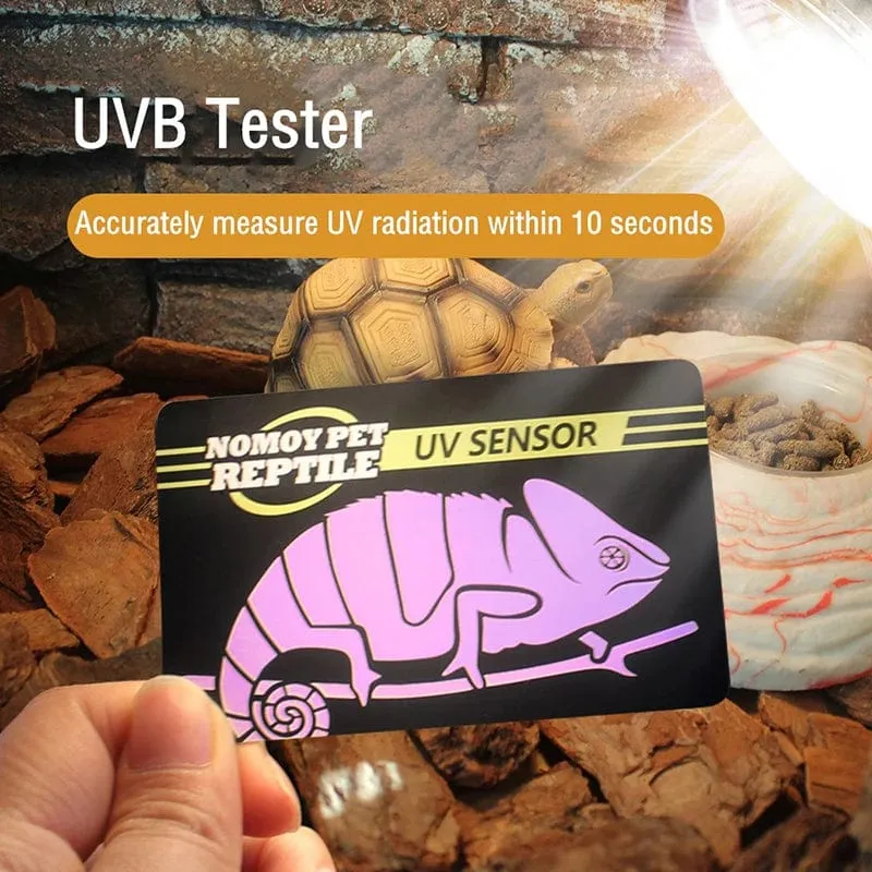 2 Stück fluoreszierende Farbwechselkarte, Reptilienbeleuchtung, UVA- und UVB-Tester, Testkarte zur schnellen Erkennung von UVB-Amphibienlampen