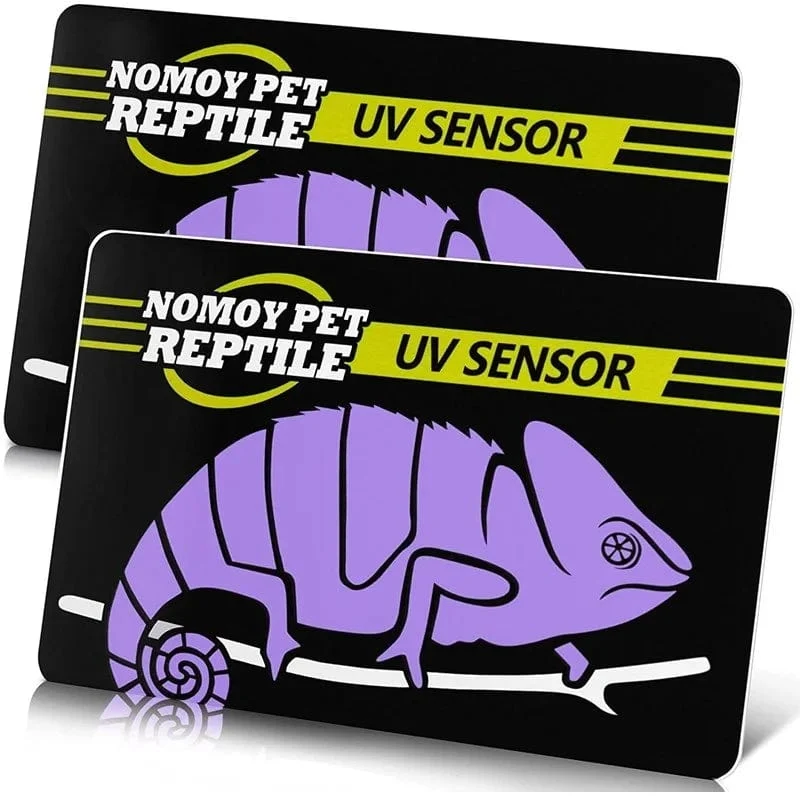2 Stück fluoreszierende Farbwechselkarte, Reptilienbeleuchtung, UVA- und UVB-Tester, Testkarte zur schnellen Erkennung von UVB-Amphibienlampen