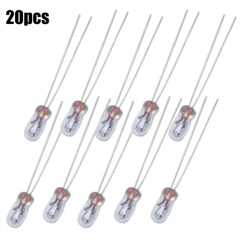 20 stücke Miniatur 3mm 12 V Lampe Glühbirne Edison Glühfaden T3 Halogenlampe Für Auto Dashboard Lichter anzeige