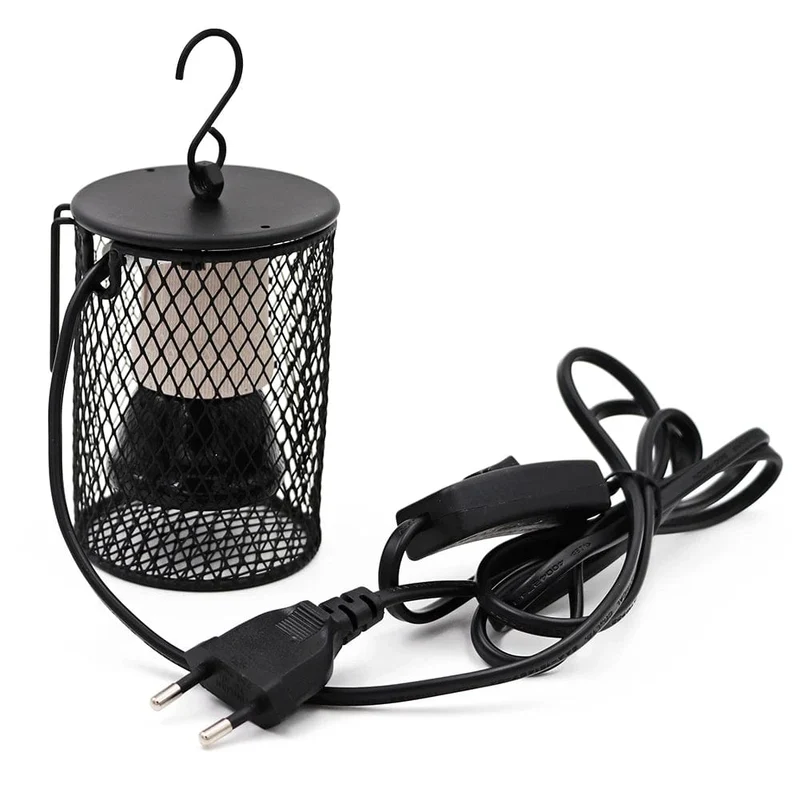 E27 Haustier-Heizlampe für Schildkröte, Schlange, Eidechse, Infrarot-Keramik-Emitter, Wärmelicht, 50 W/75 W/100 W, Reptilienlampe, Reptilienlicht, EU-Stecker