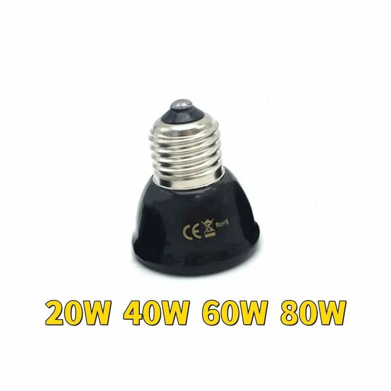 Mini-Infrarot-Keramik-Heizlampe, Wärmestrahler-Glühbirne, Haustier-Reptil, Schildkröten-Sumpfschildkröte, kleine Haustiere, 20 W, 40 W, 60 W, 80 W