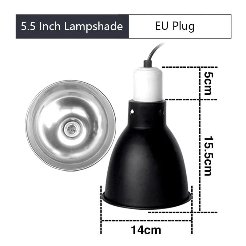 5.5 Zoll Deep Dome Reptile Light Fixture Reptile Lampshade Fixture Schlangen Eidechsen Geckos Terrarien Anti-Verbrühungs-Schutzschirm