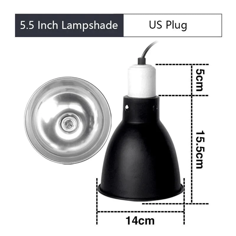5.5 Zoll Deep Dome Reptile Light Fixture Reptile Lampshade Fixture Schlangen Eidechsen Geckos Terrarien Anti-Verbrühungs-Schutzschirm