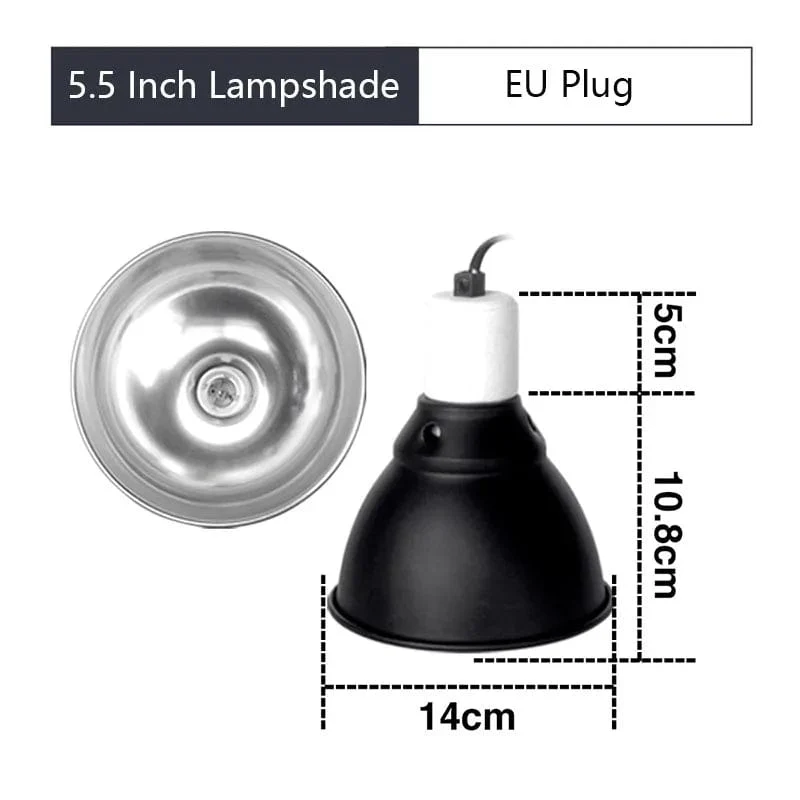 5.5 Zoll Deep Dome Reptile Light Fixture Reptile Lampshade Fixture Schlangen Eidechsen Geckos Terrarien Anti-Verbrühungs-Schutzschirm