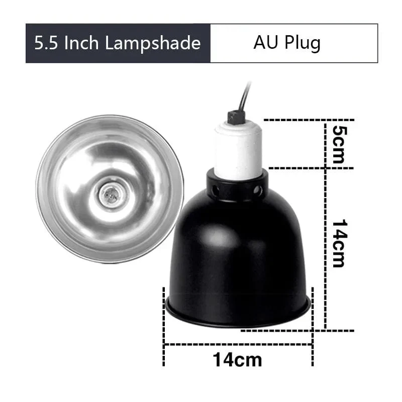 5.5 Zoll Deep Dome Reptile Light Fixture Reptile Lampshade Fixture Schlangen Eidechsen Geckos Terrarien Anti-Verbrühungs-Schutzschirm