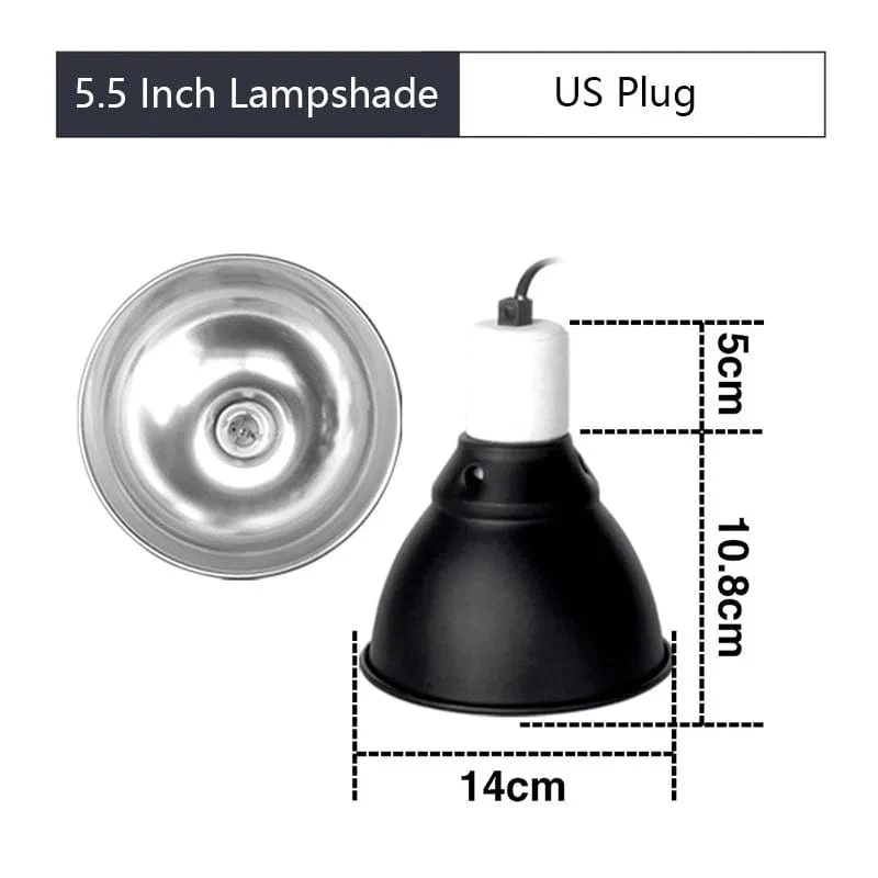 5.5 Zoll Deep Dome Reptile Light Fixture Reptile Lampshade Fixture Schlangen Eidechsen Geckos Terrarien Anti-Verbrühungs-Schutzschirm