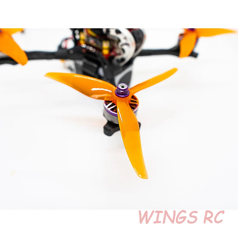 24 Stück/12 Paare Gemfan 51466 V2 5 Zoll 3-Blatt/Tri-Blade Propeller Props FPV Brushless Motor für FPV Racing Drone 6 Farben Gelb