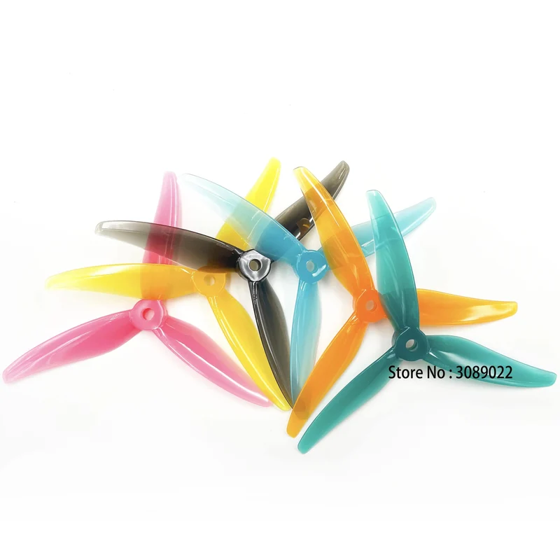 24 Stück/12 Paare Gemfan 51466 V2 5 Zoll 3-Blatt/Tri-Blade Propeller Props FPV Brushless Motor für FPV Racing Drone 6 Farben Gelb