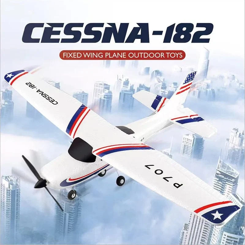 Park10 RC Flugzeug P707G 2.4G 3D/6G Mit Gyroskop 3Ch RC Flugzeug Starrflügel Flugzeug Outdoor Spielzeug Drone RTF CESSNA 182 Flugzeug Geschenk