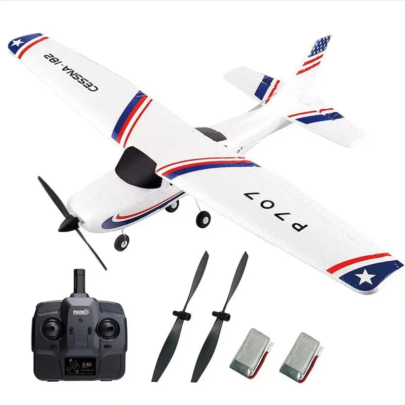 Park10 RC Flugzeug P707G 2.4G 3D/6G Mit Gyroskop 3Ch RC Flugzeug Starrflügel Flugzeug Outdoor Spielzeug Drone RTF CESSNA 182 Flugzeug Geschenk