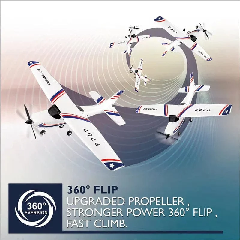 Park10 RC Flugzeug P707G 2.4G 3D/6G Mit Gyroskop 3Ch RC Flugzeug Starrflügel Flugzeug Outdoor Spielzeug Drone RTF CESSNA 182 Flugzeug Geschenk