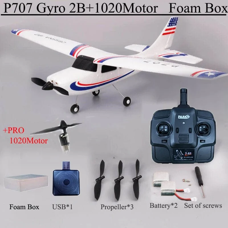 Park10 RC Flugzeug P707G 2.4G 3D/6G Mit Gyroskop 3Ch RC Flugzeug Starrflügel Flugzeug Outdoor Spielzeug Drone RTF CESSNA 182 Flugzeug Geschenk