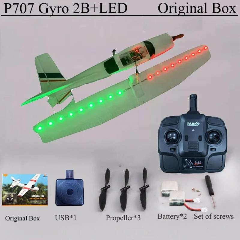 Park10 RC Flugzeug P707G 2.4G 3D/6G Mit Gyroskop 3Ch RC Flugzeug Starrflügel Flugzeug Outdoor Spielzeug Drone RTF CESSNA 182 Flugzeug Geschenk