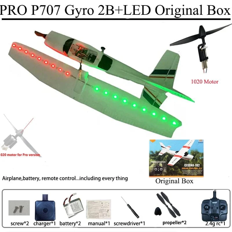 Park10 RC Flugzeug P707G 2.4G 3D/6G Mit Gyroskop 3Ch RC Flugzeug Starrflügel Flugzeug Outdoor Spielzeug Drone RTF CESSNA 182 Flugzeug Geschenk
