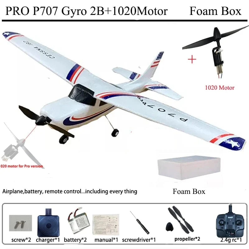 Park10 RC Flugzeug P707G 2.4G 3D/6G Mit Gyroskop 3Ch RC Flugzeug Starrflügel Flugzeug Outdoor Spielzeug Drone RTF CESSNA 182 Flugzeug Geschenk