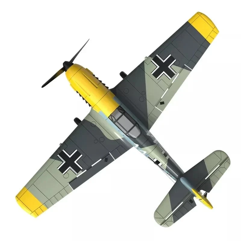 VolantexRC Fernbedienung Flugzeug BF109 2.4 GHz 4CH 400mm Spannweite One Key U-Turn Kunstflug RC Flugzeug Warbird Geschenk Spielzeug 761-11