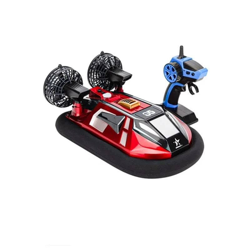 Amphibisches RC-Boot mit zwei Motoren, Spielzeug, 2.4 G, über Distanz, schnelles Kühlgerät, Rückwärtsfunktion, kabellose Fernbedienung, Hovercraft