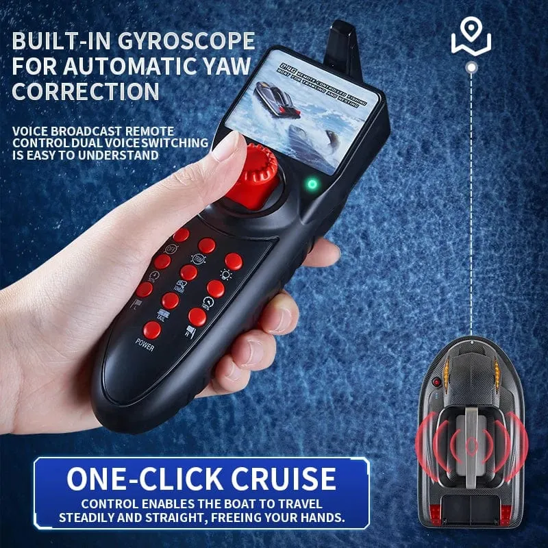 HONGXUNJIE HJ817 GPS-Angelgerät, intelligente Geschwindigkeitsregelung, RC-Köderboot, Dual-Motor, geräuscharm, 3.5 kg, Beladung 500 m, mit Nachtlichtern