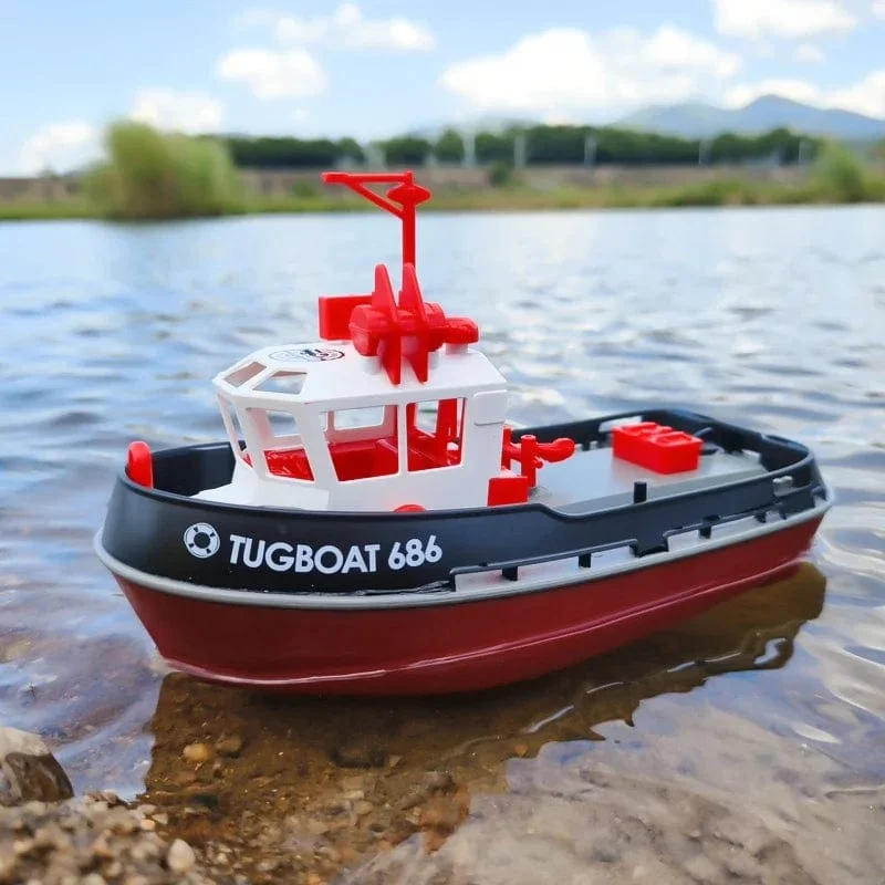 JIKEFUN 686 Rc Boot 2.4G 1/72 Leistungsstarke Dual Motor Long Range Drahtlose Elektrische Fernbedienung Schlepper Modell Spielzeug für jungen Geschenk